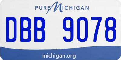 MI license plate DBB9078