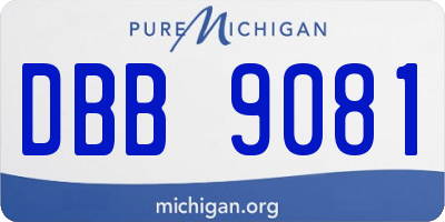 MI license plate DBB9081