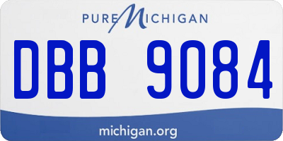 MI license plate DBB9084