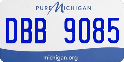 MI license plate DBB9085