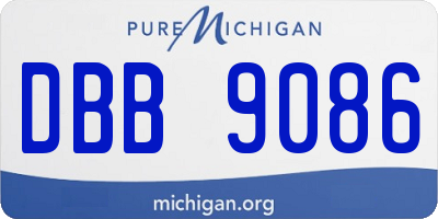 MI license plate DBB9086