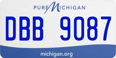 MI license plate DBB9087