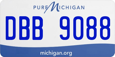 MI license plate DBB9088
