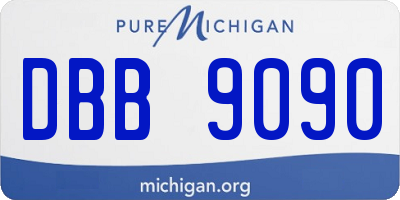 MI license plate DBB9090