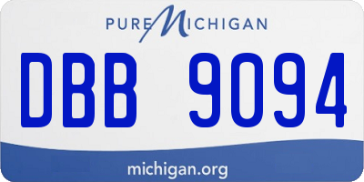 MI license plate DBB9094