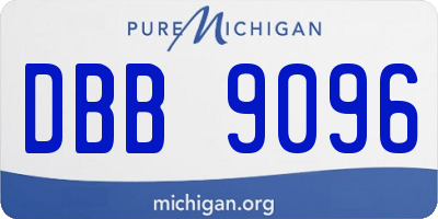 MI license plate DBB9096