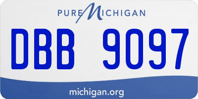 MI license plate DBB9097