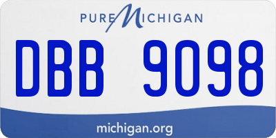 MI license plate DBB9098