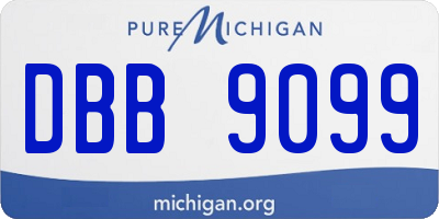 MI license plate DBB9099