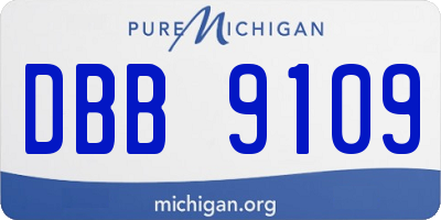 MI license plate DBB9109