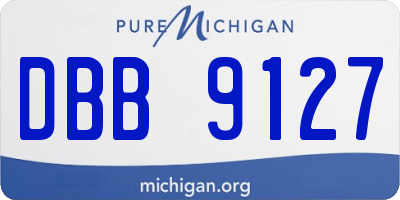 MI license plate DBB9127