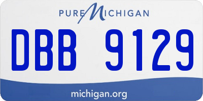 MI license plate DBB9129