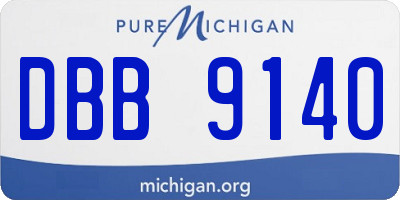 MI license plate DBB9140