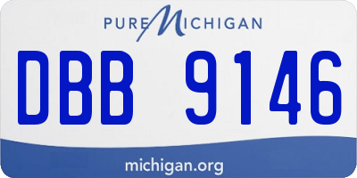 MI license plate DBB9146