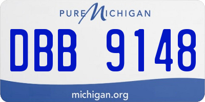 MI license plate DBB9148