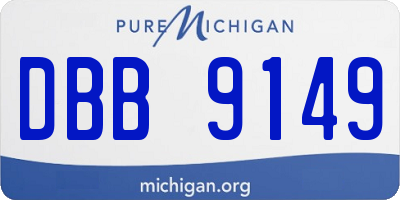 MI license plate DBB9149