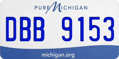 MI license plate DBB9153