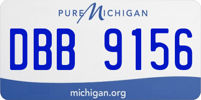 MI license plate DBB9156