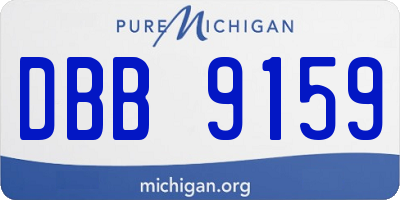 MI license plate DBB9159