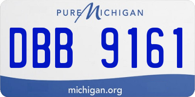 MI license plate DBB9161