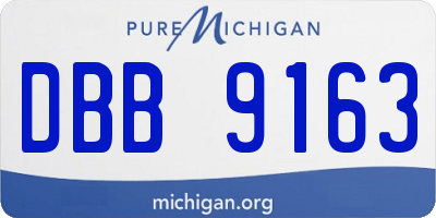 MI license plate DBB9163