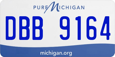 MI license plate DBB9164