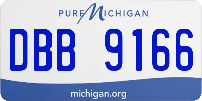 MI license plate DBB9166