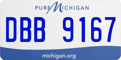 MI license plate DBB9167
