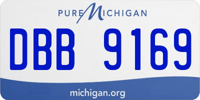 MI license plate DBB9169