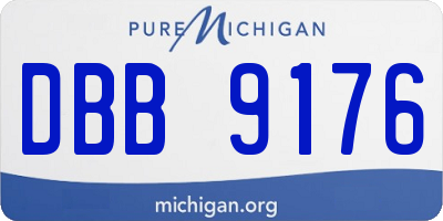 MI license plate DBB9176