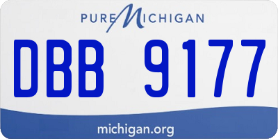 MI license plate DBB9177