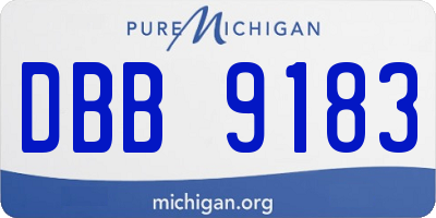 MI license plate DBB9183