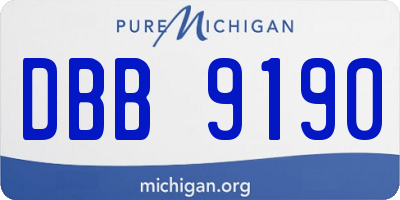 MI license plate DBB9190