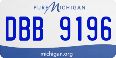 MI license plate DBB9196