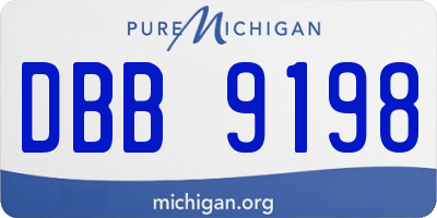 MI license plate DBB9198