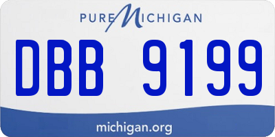 MI license plate DBB9199