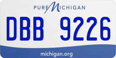 MI license plate DBB9226