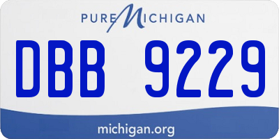 MI license plate DBB9229