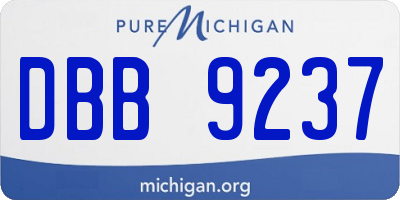 MI license plate DBB9237
