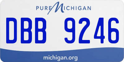 MI license plate DBB9246