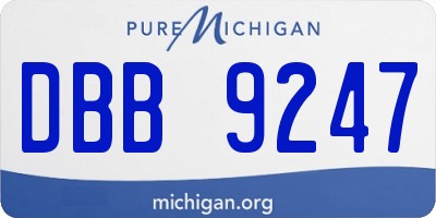 MI license plate DBB9247