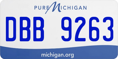 MI license plate DBB9263