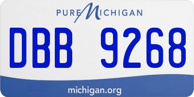 MI license plate DBB9268