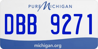 MI license plate DBB9271