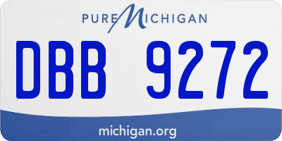 MI license plate DBB9272