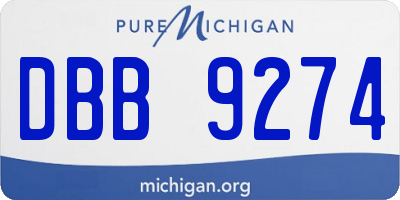 MI license plate DBB9274