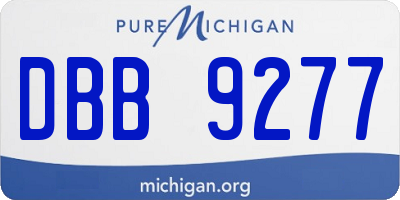 MI license plate DBB9277