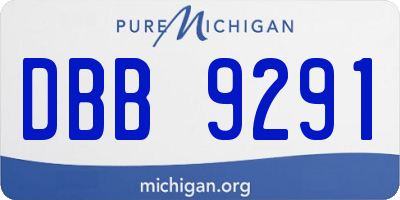 MI license plate DBB9291