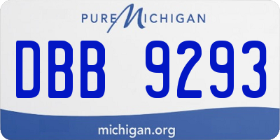 MI license plate DBB9293