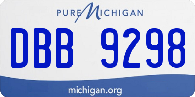 MI license plate DBB9298